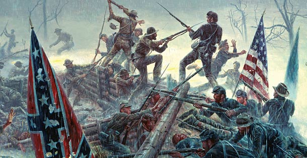 Civil War battle scene