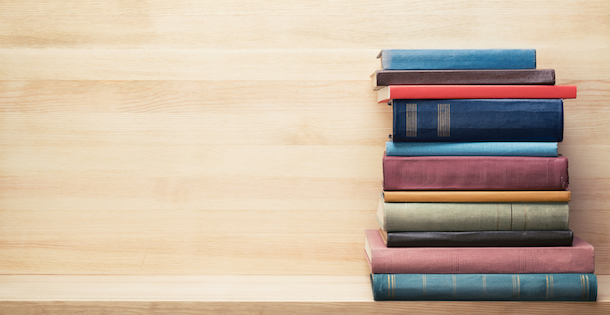 Books on a shelf