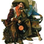 Cowboy with phonograph