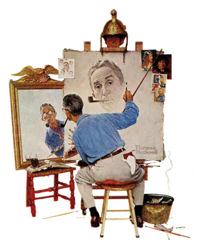 Artist Paints Himself Painting Himself Painting Himself Painting