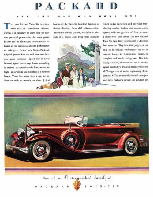 Packard car ad