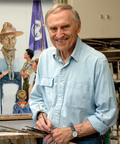 Joseph Csatari in his studio