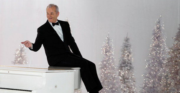 Bill Murray on a piano