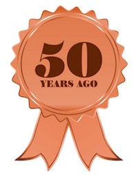 Ribbon with the words, "50 Years Ago"