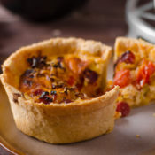 Quiche on a plate