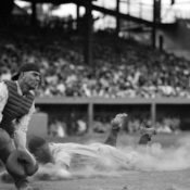 Lou Gehrig sliding home