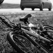 Bike along the side of the road