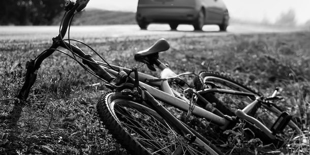 Bike along the side of the road