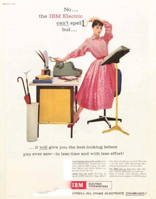 IBM typewriter ad from 1955