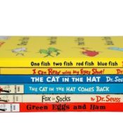 Stack of Dr. Seuss books