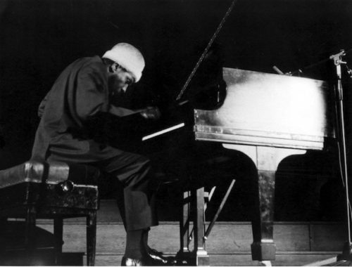 Thelonious Monk playing a piano