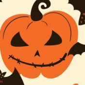 Jack O'Lantern with bats