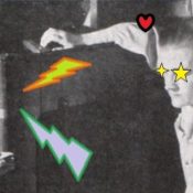 Woman listening to a vinyl record