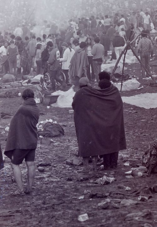 Attendees at the Woodstock concert