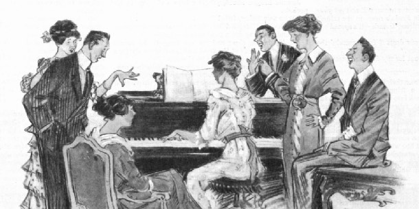 People at a piano