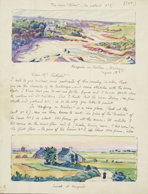 A letter with illustrations