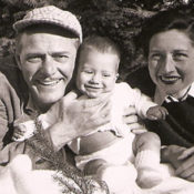 A young Steven Slon with his father, Sidney, and his mother, Jean.