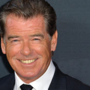 Actor Pierce Brosnan in a tuxedo