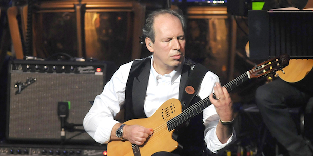 Hans Zimmer playing a guitar