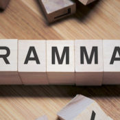 Blocks that spell "Grammar"