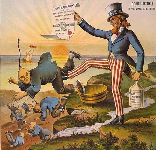 Uncle Sam and racist depictions of Chinese immigrants