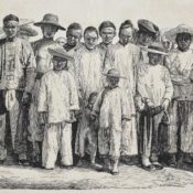 Early 20th century illustration of immigrants