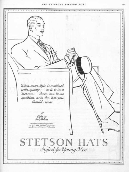 Men's hat ad