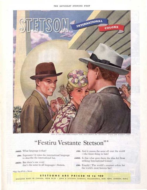 Men's hat ad