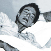 Lt. Dengler in a hospital bed