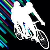 illustrated cover image of tandem cyclists