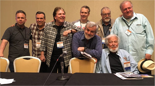 A group photo of cartoonists.