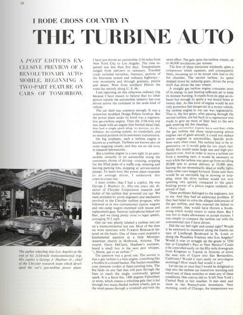 An article clipping from the Saturday Evening Post magazine's archive.