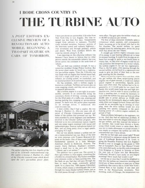 An article clipping from the Saturday Evening Post magazine's archive.