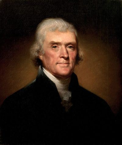 Portrait of Thomas Jefferson.