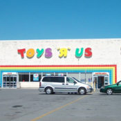 Toys R' Us parking lot.