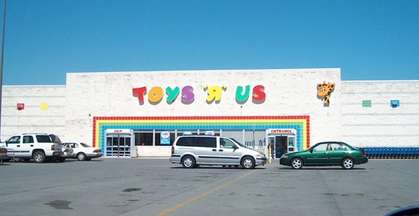 Toys R' Us parking lot.