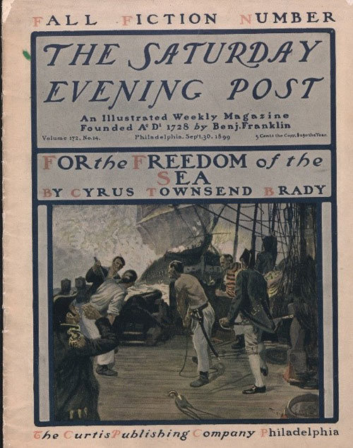 Front cover for an early 20th century issue of the Saturday Evening Post