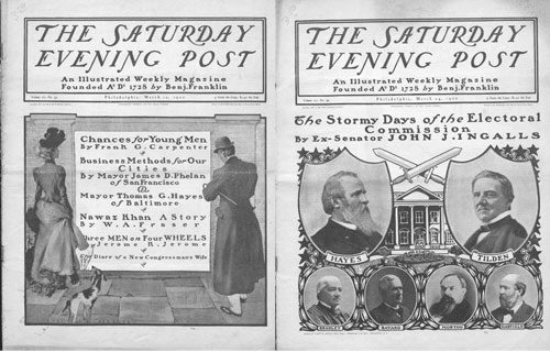 Front cover for an early 20th century issue of the Saturday Evening Post