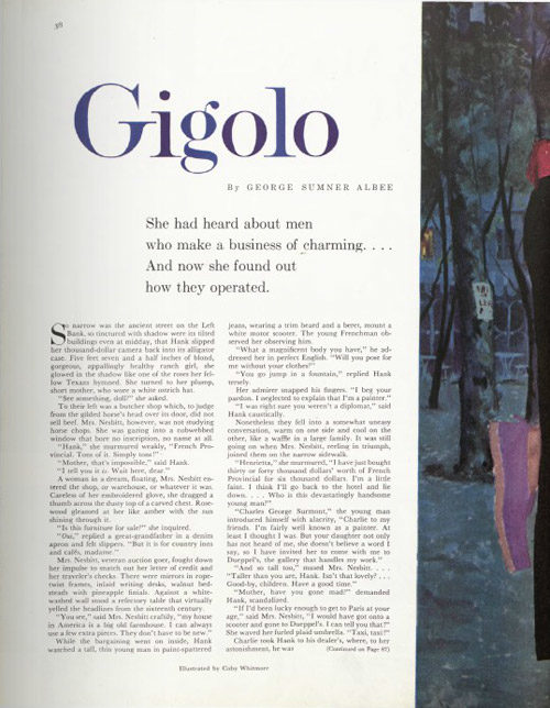Page for the story "Gigolo"