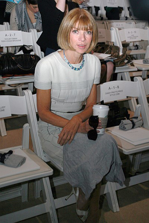 Anna Wintour with coffee
