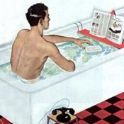 Man in a bathtub