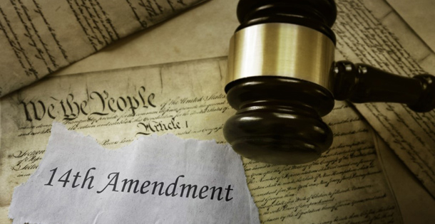 Gavel on a copy of the U.S. Constitution