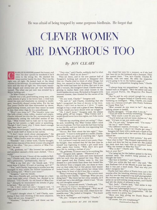 First page of the short story "Clever Women Are Dangerous Too."