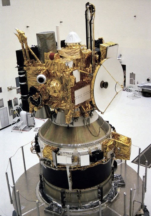 The Mars Observer in a NASA lab