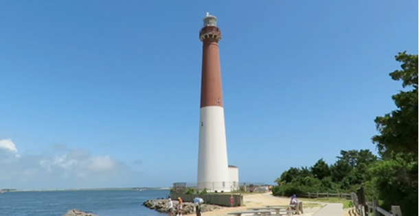 Lighthouse on a New Jersey shore.