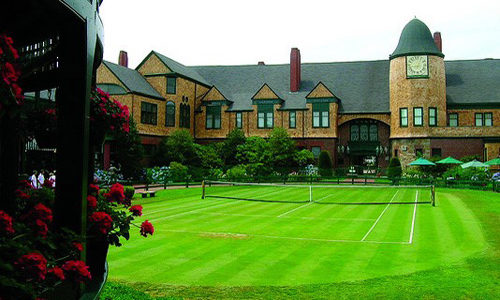 Tennis court at the Newport Casino.