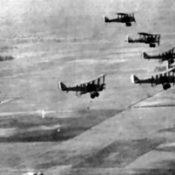 World War I military planes in flight