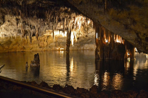 Water in a cave