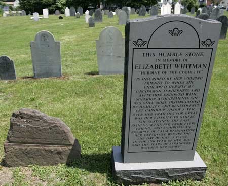 Elizabeth Whitman's tombstone.