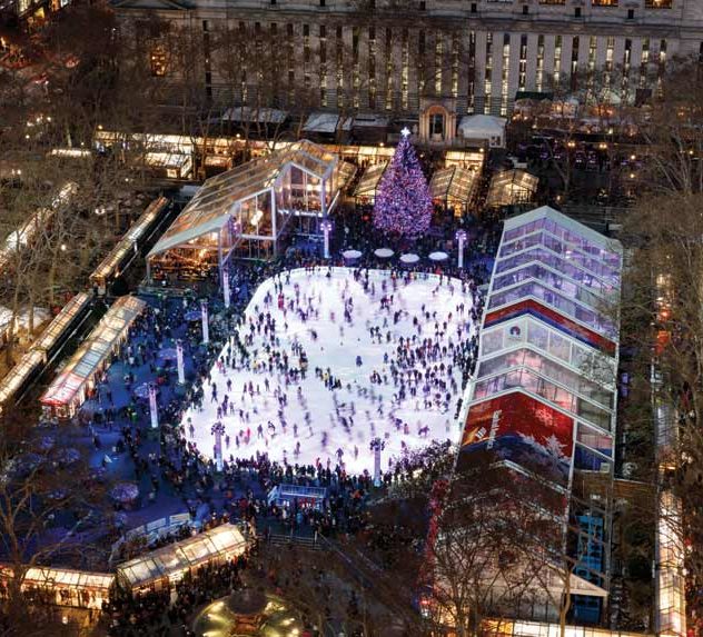 Overhead picture of Bryant Park